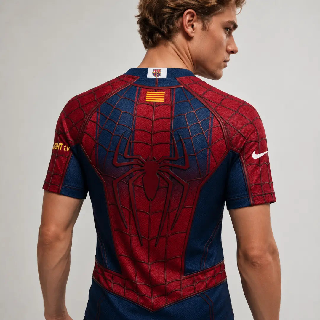 Barcelona x Spider Man Special Edition 2026 Jersey - Player Version Slim Fit