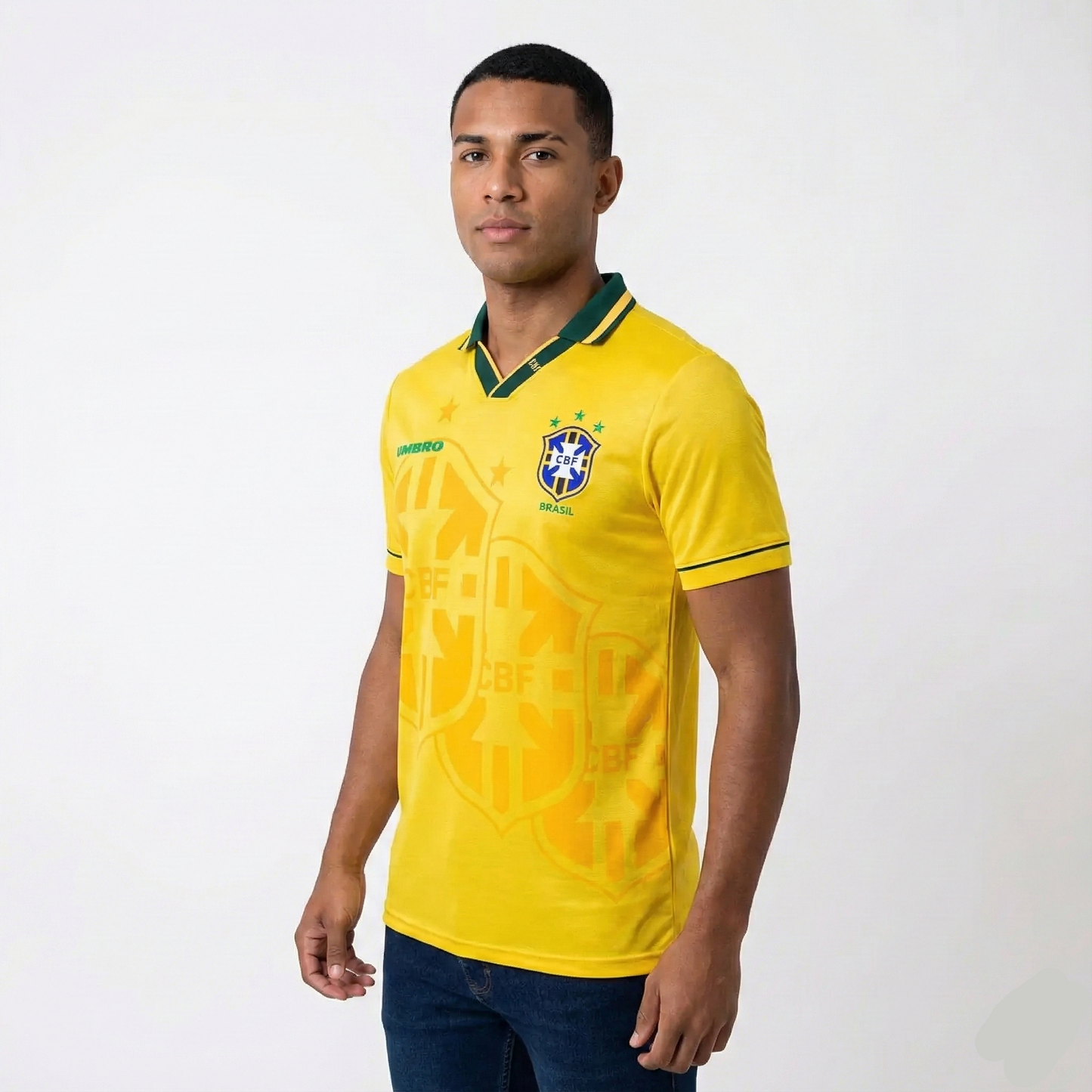Brazil Home Jersey World Cup 1994 - Retro Version