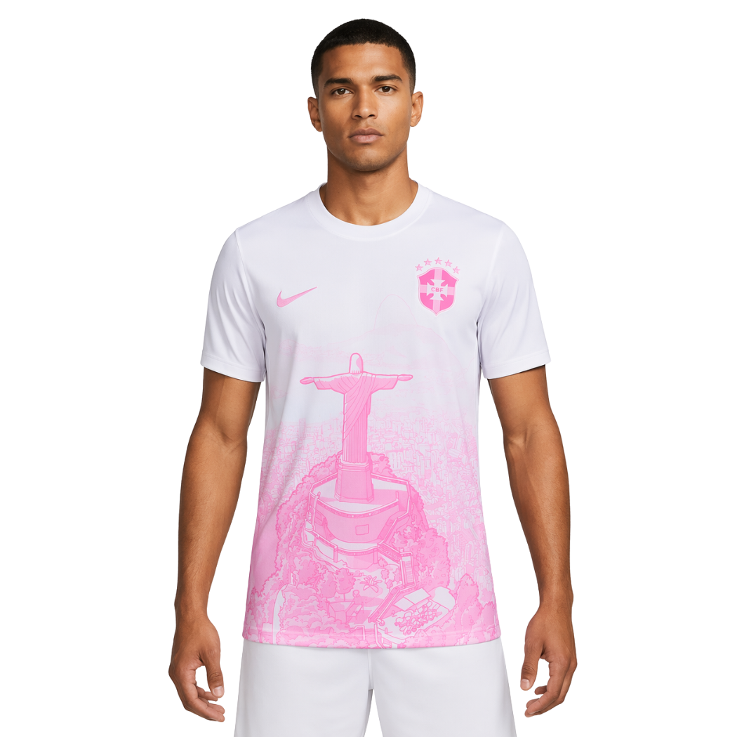 Camisa Rosa Cristo Redentor - Brasil 2026
