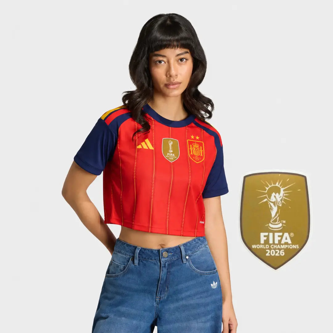 Spain Cropped Jersey Women  World Cup 2026