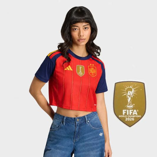 Spain Cropped Jersey Women  World Cup 2026