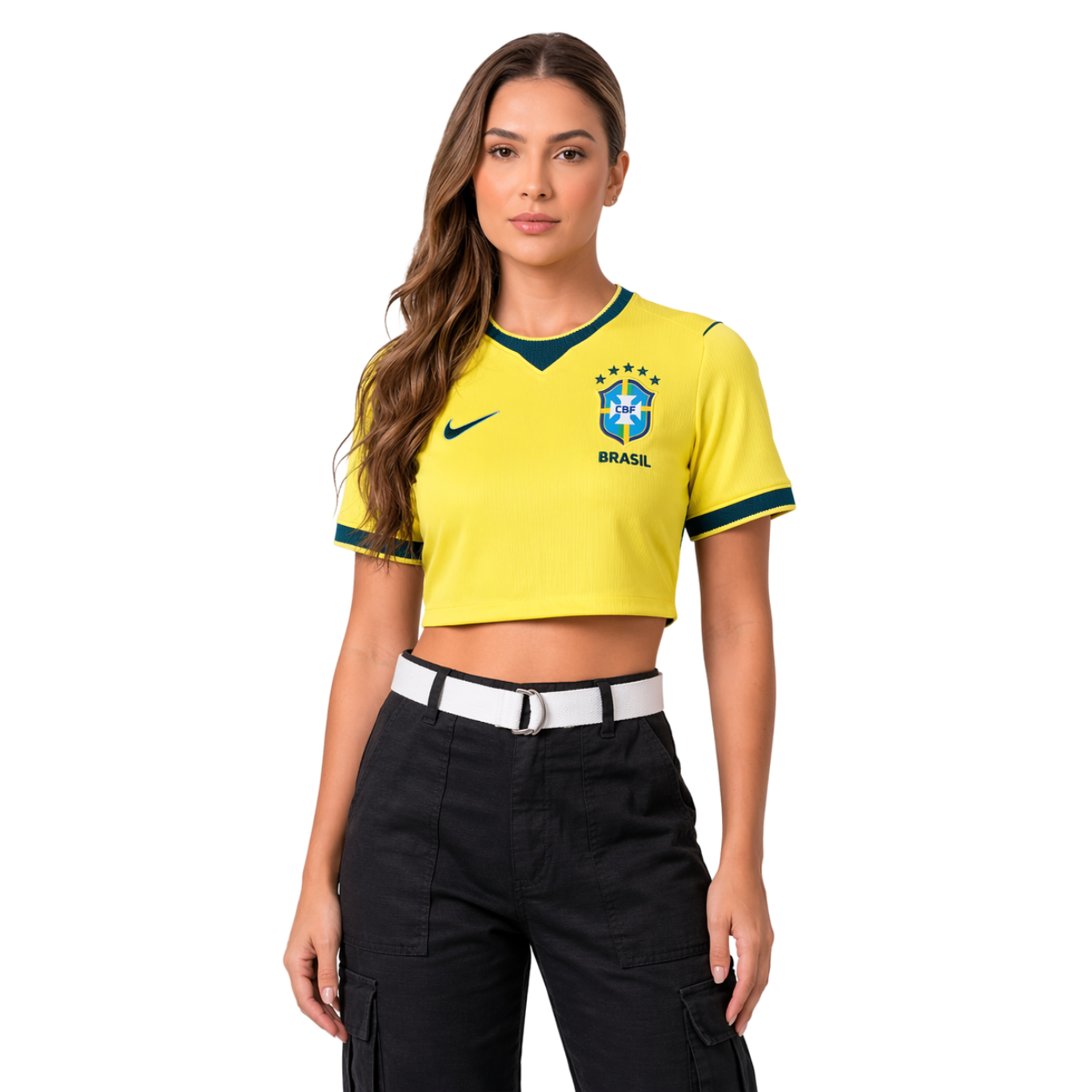 Brazil Home Jersey World Cup 2026 - Women's Cropped