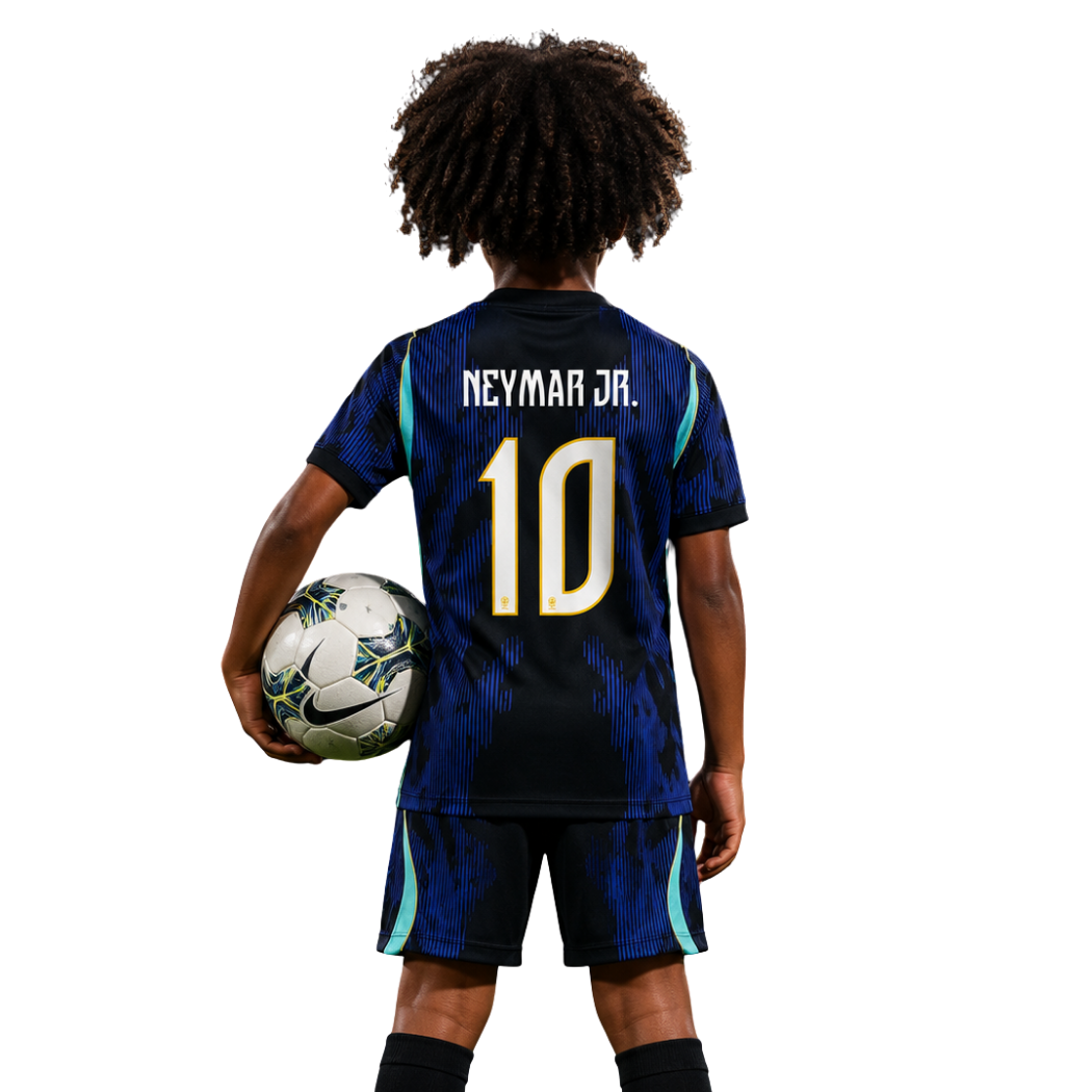Brazil Away Jersey World Cup 2026 - Kids Version #NEYMAR JR - 10