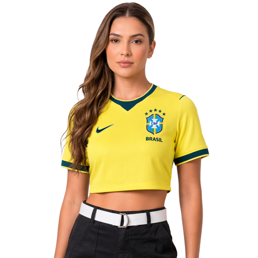 Brazil Home Jersey World Cup 2026 - Women's Cropped
