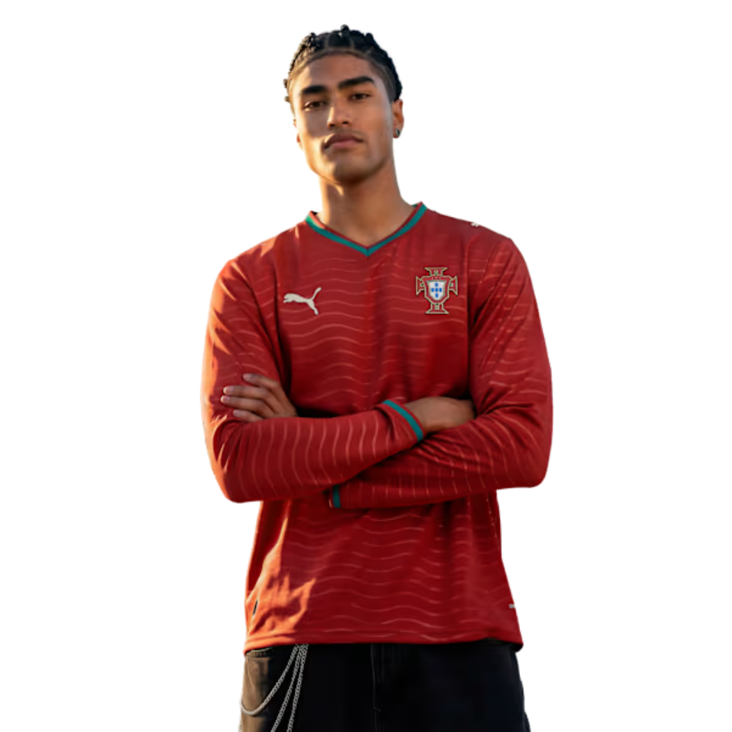 Camisa Seleção Portugal I Manga Longa - Copa do Mundo 2026