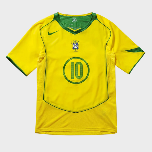 Jersey National Team Brazilian 2004 I Fan Reedição Total 90 RONALDINHO 10