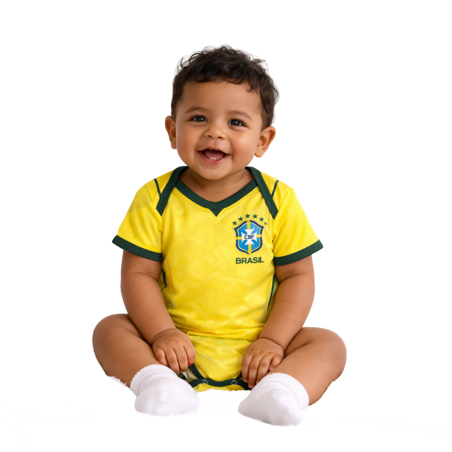 Body Baby Brazil Home Jersey World Cup 2026 - Kids Version