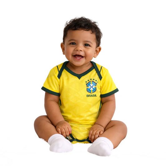 Body Baby Brazil Home Jersey World Cup 2026 - Kids Version