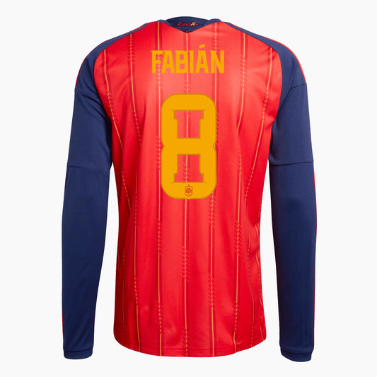 Spain 2026 World Cup Home Long Sleeve Jersey — Fabián 8