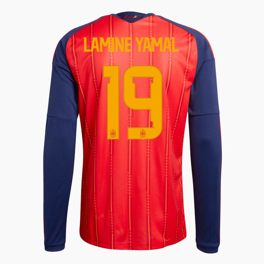 Spain 2026 World Cup Home Long Sleeve Jersey — Lamine Yamal 19