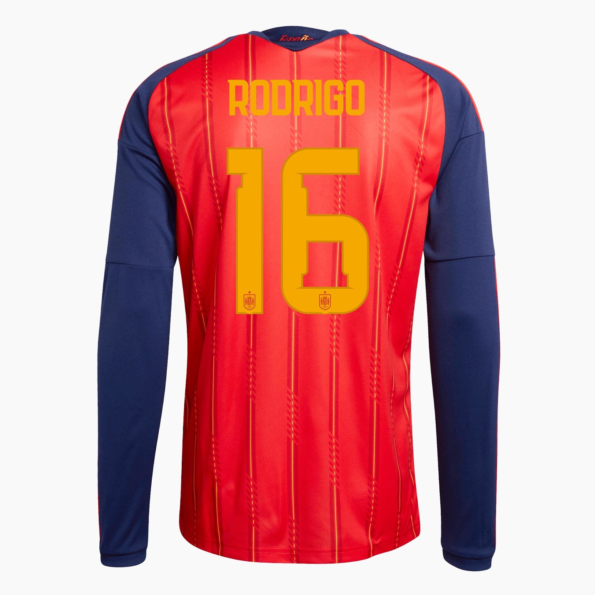 Spain 2026 World Cup Home Long Sleeve Jersey — Rodrigo 16
