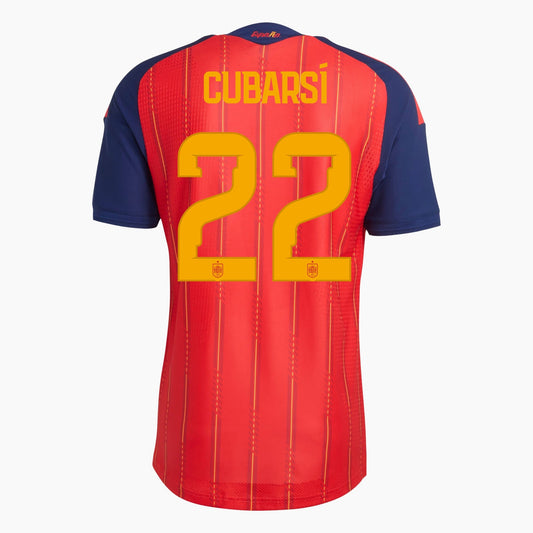 Spain 2026 World Cup Home Player Version Jersey — Cubarsí 22