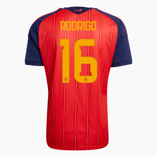 Spain 2026 World Cup Home Player Version Jersey — Rodrigo 16